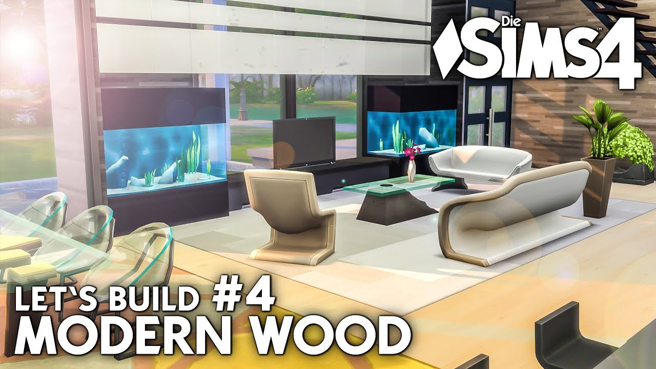 Modern Wood Haus Bauen In Die Sims 4 | Let'S Build #4: Wohnzimmer in Sims 4 Wohnzimmer Ideen